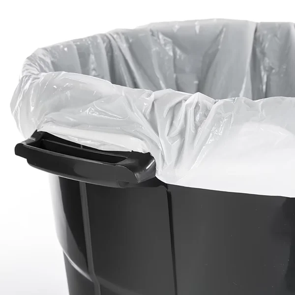 20 Gallon Heavy Duty Plastic Garbage Can, Included Lid, Black view 6