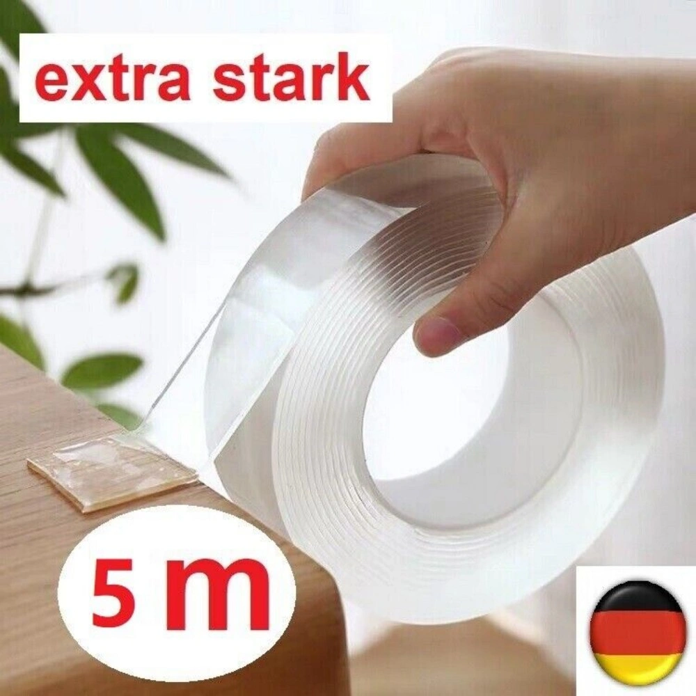 Double Sided Nano Tape - Transparent Strong Adhesive Tape Roll, 5m Reusable Bonding Tape view 2