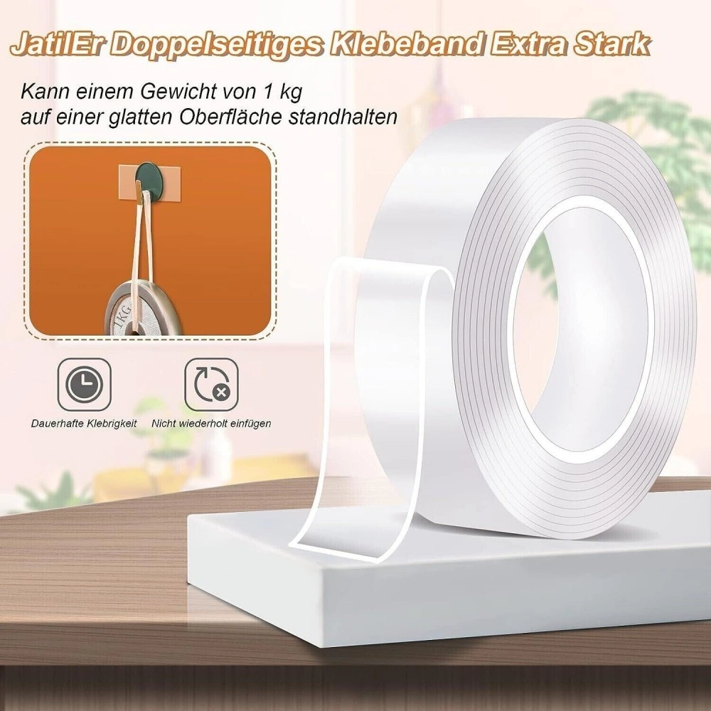 Double Sided Nano Tape - Transparent Strong Adhesive Tape Roll, 5m Reusable Bonding Tape view 4