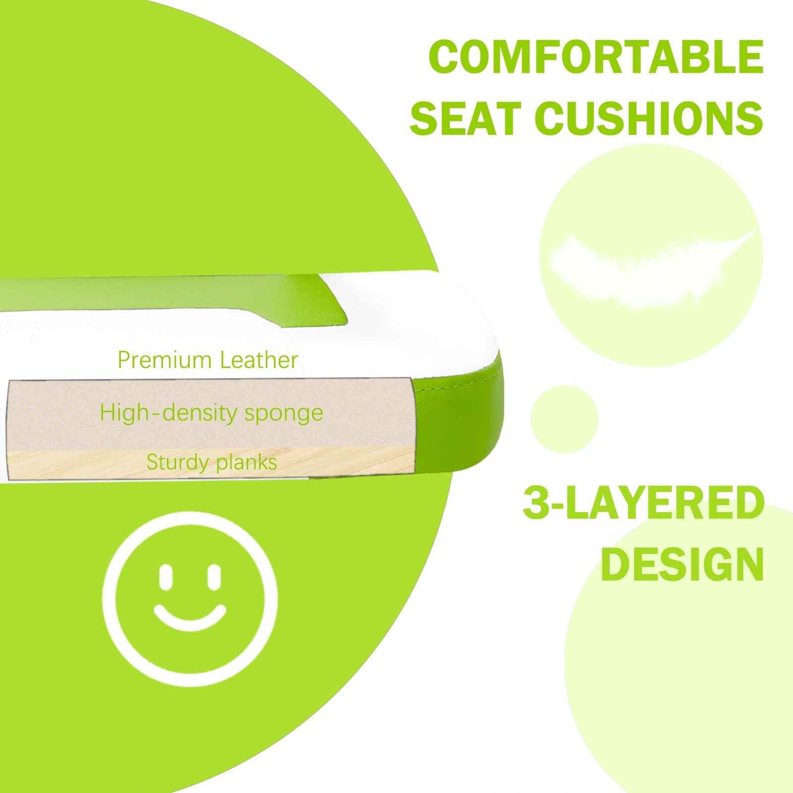 Gaming Chair with Footrest, Ergonomic PU Leather Big and Tall Computer Chair, 360° Swivel Height Adjustable Office Desk Chair, Black view 3