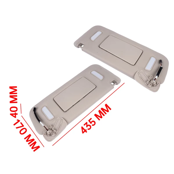2Pcs Front Left and Right Sun Visors Sunshade for Cadillac Escalade Chevrolet Silverado GMC Yukon XL 1500 2007-2014 view 4