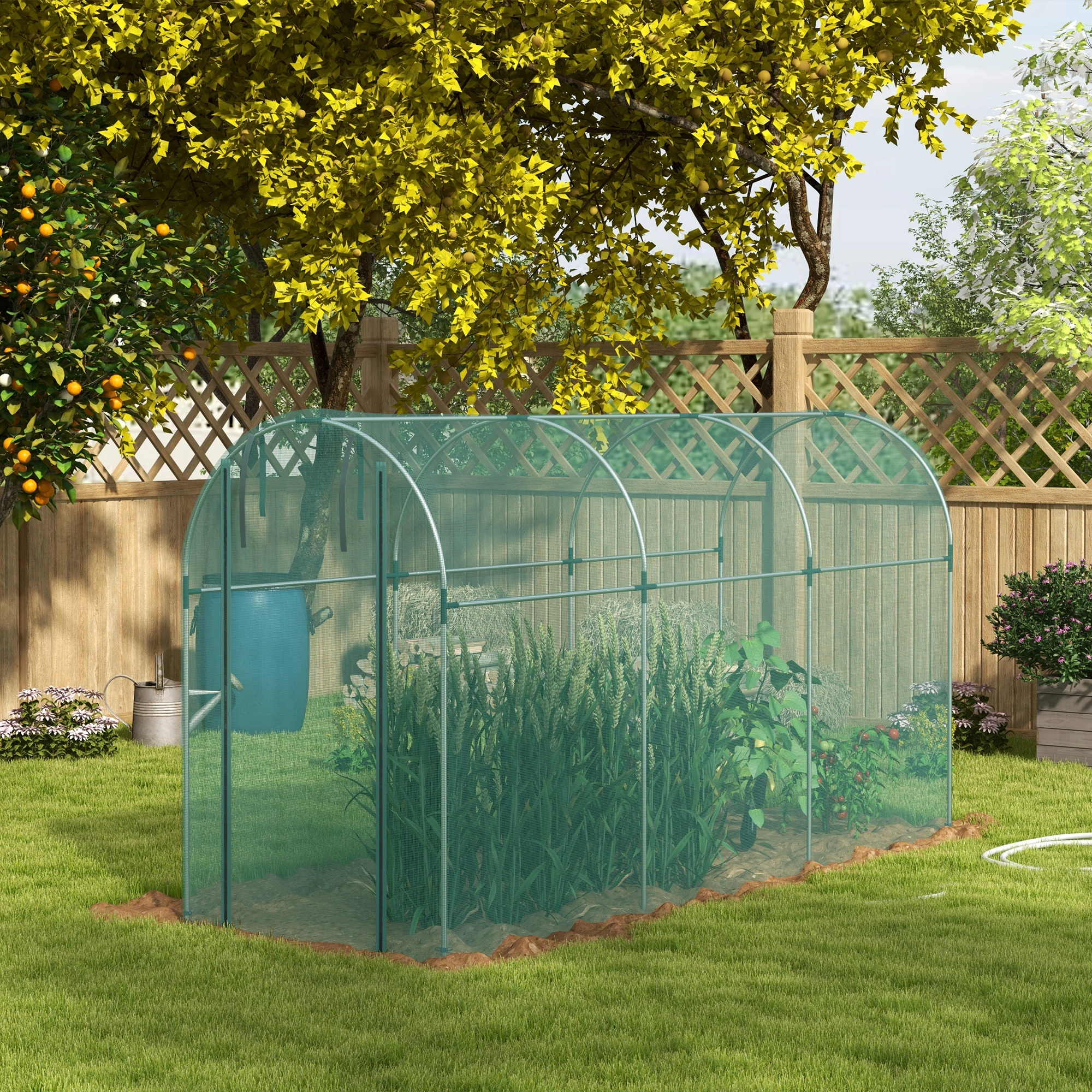 Plant Protection Tent with Zippered Door Cold Frame Greenhouse Cover for Seedlings Garden Vegetables