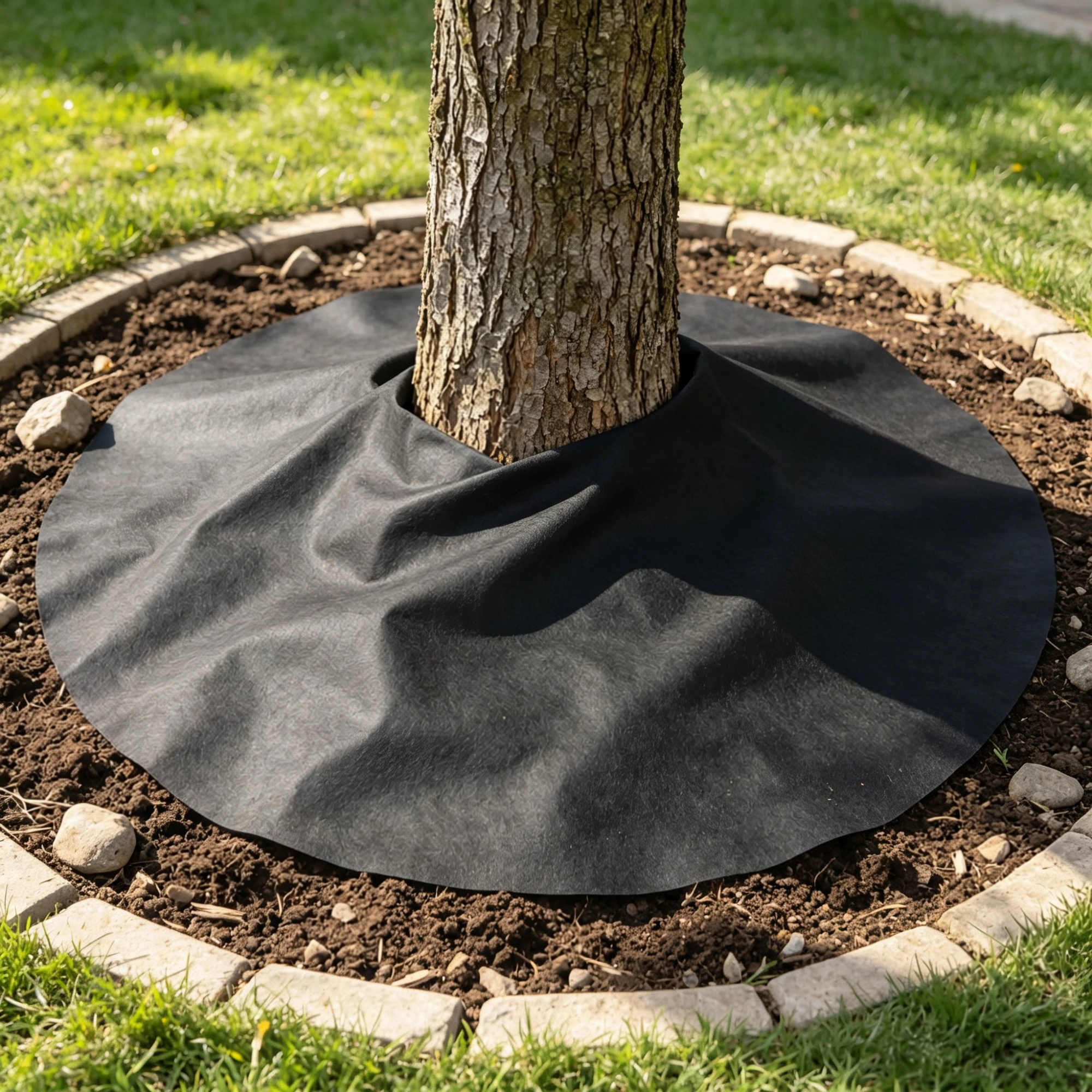 15x20FT Non-Woven Geotextile Fabric - Heavy Duty Weed Barrier Landscape Ground Cover, Drainage & French Drain Fabric for Garden view 6