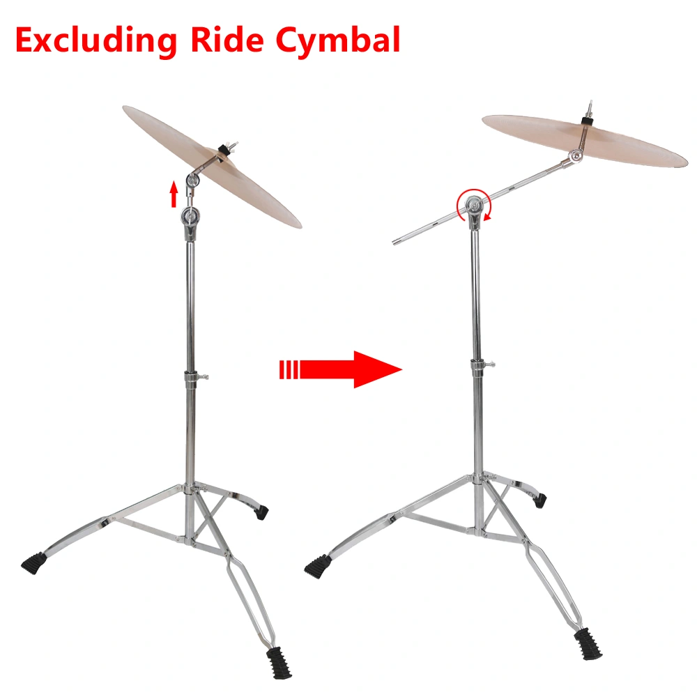 Cymbal Boom Stand Drum Hardware Arm Mount Holder Adapter Percussion Silver view 14