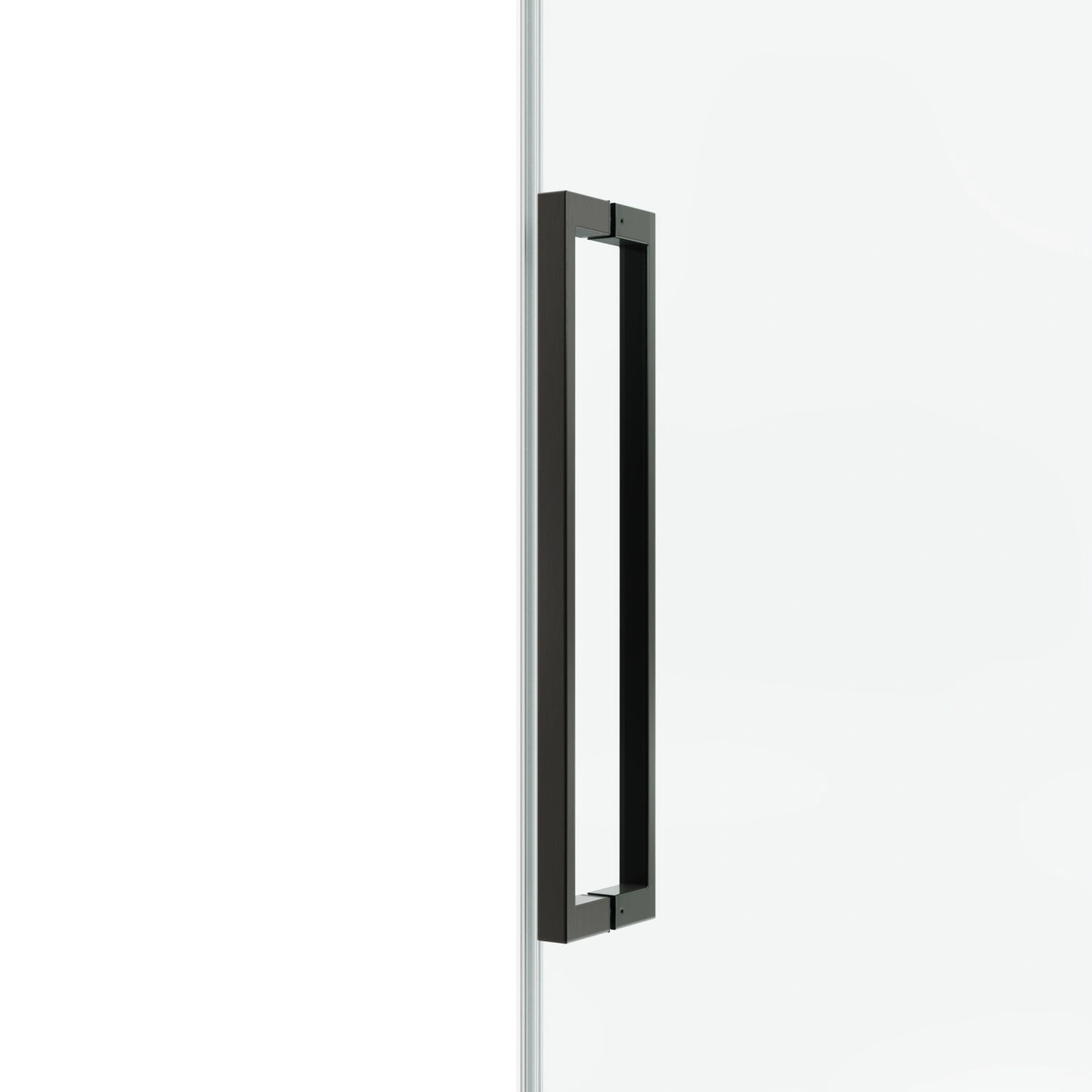 60x76 Fixed & Sliding Shower Door, Square Tube Handle, 3/8" 10mm Clear SGCC Tempered Glass with Stainless Steel Frame view 5