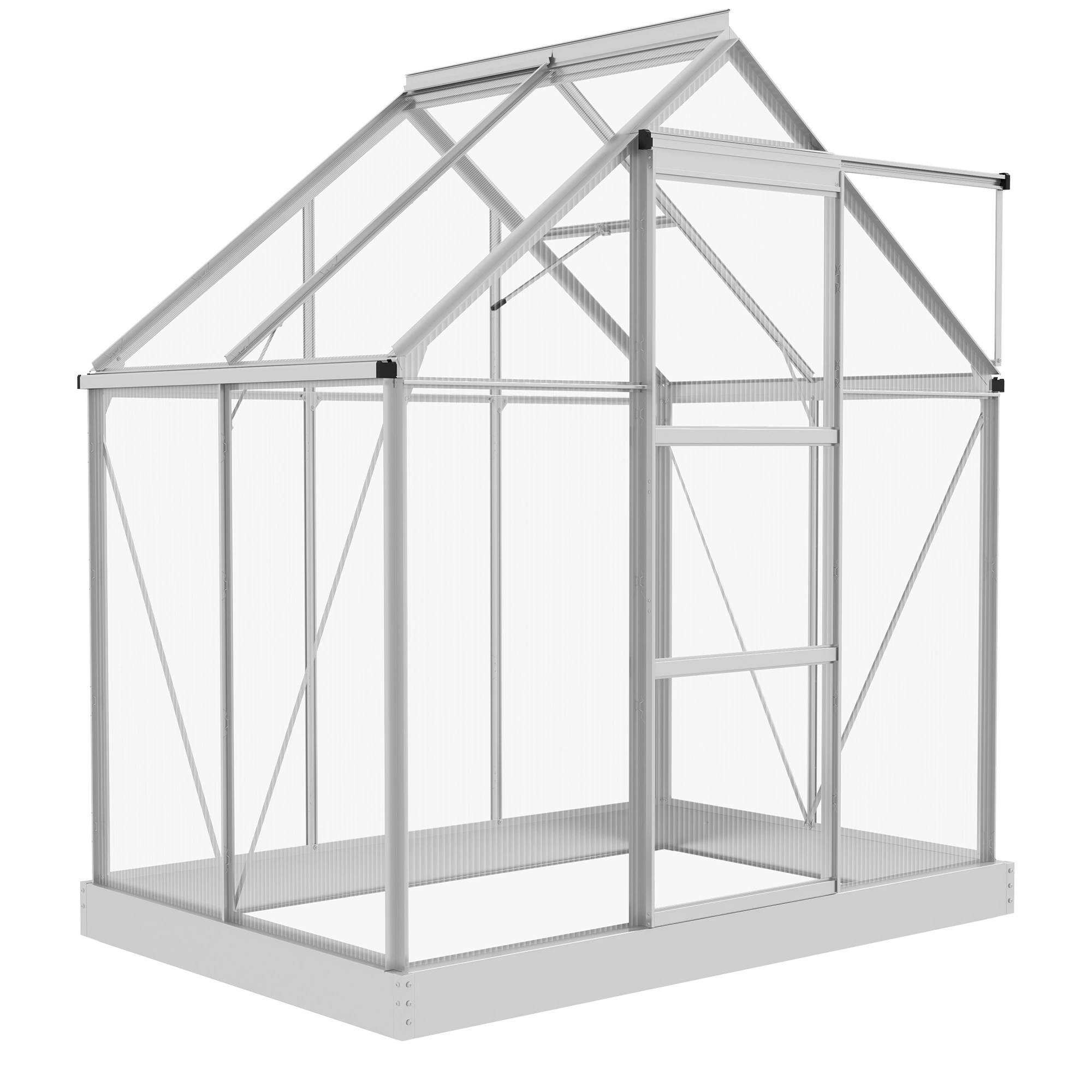 Professional Walk-in Tunnel Greenhouse - 10x6ft Heavy Gauge Steel Frame, Double-Layer Polycarbonate Panels, Adjustable Vents view 2