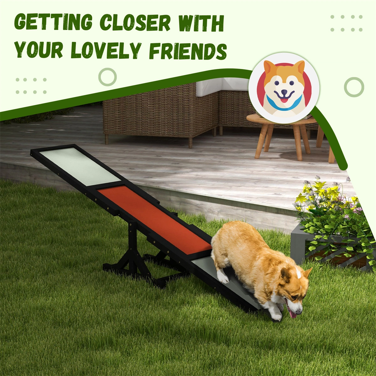 Dog Agility Ramp ,Pet Seesaw view 7