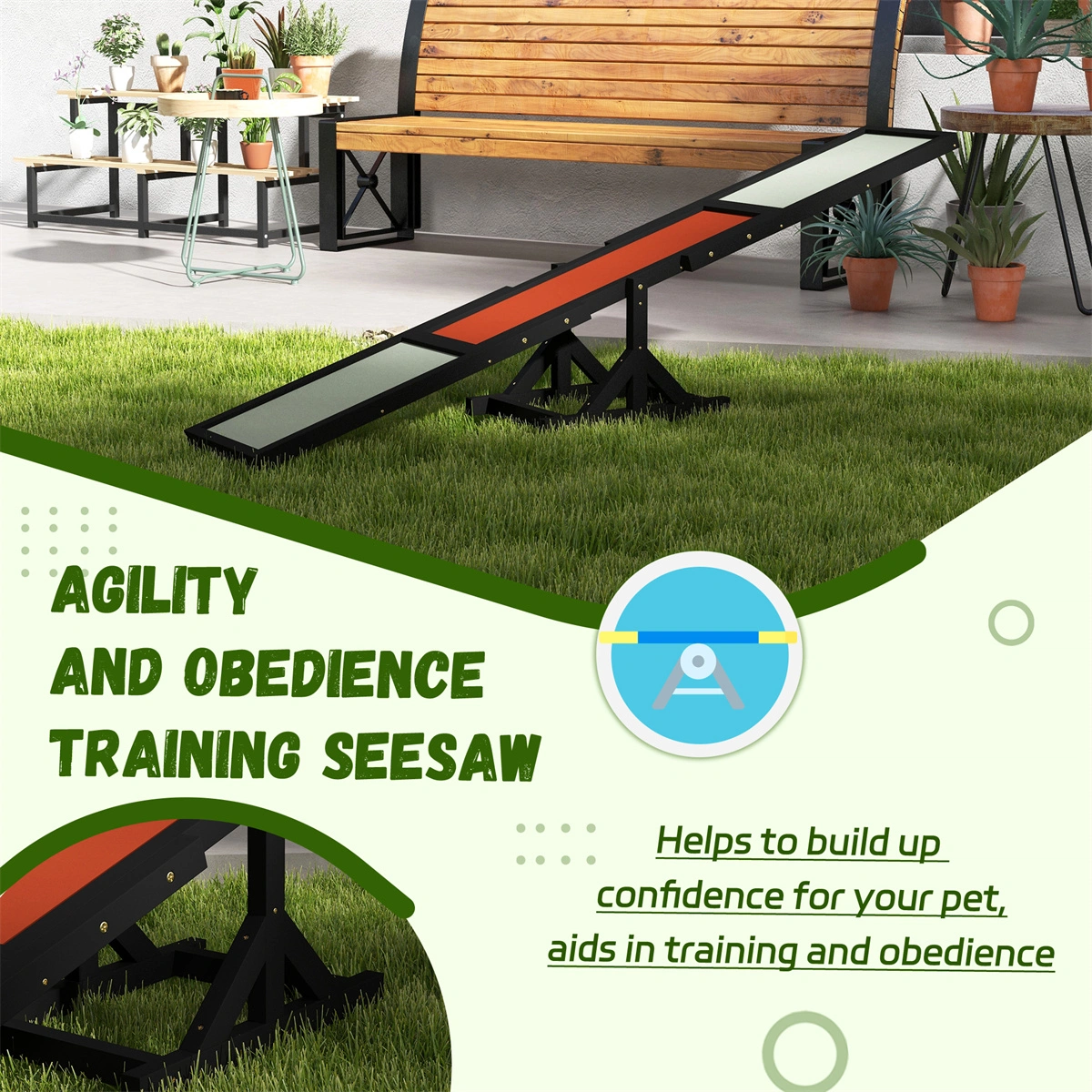 Dog Agility Ramp ,Pet Seesaw view 8