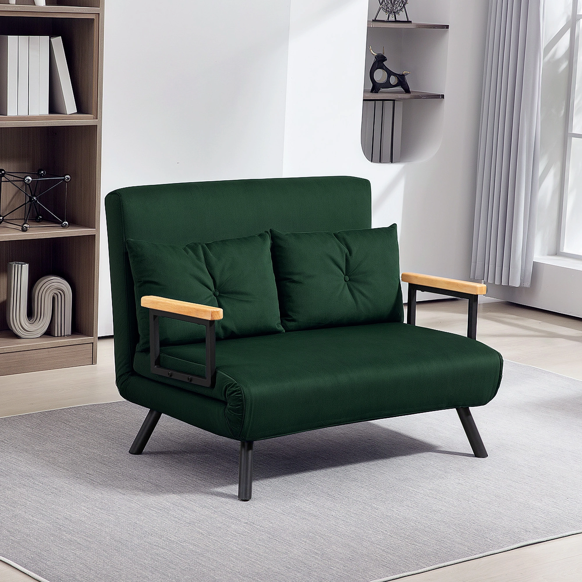 Cozy Sofa Chair with Plush Backrest, Small Space Accent Chair for Bedroom Reading Nook view 2
