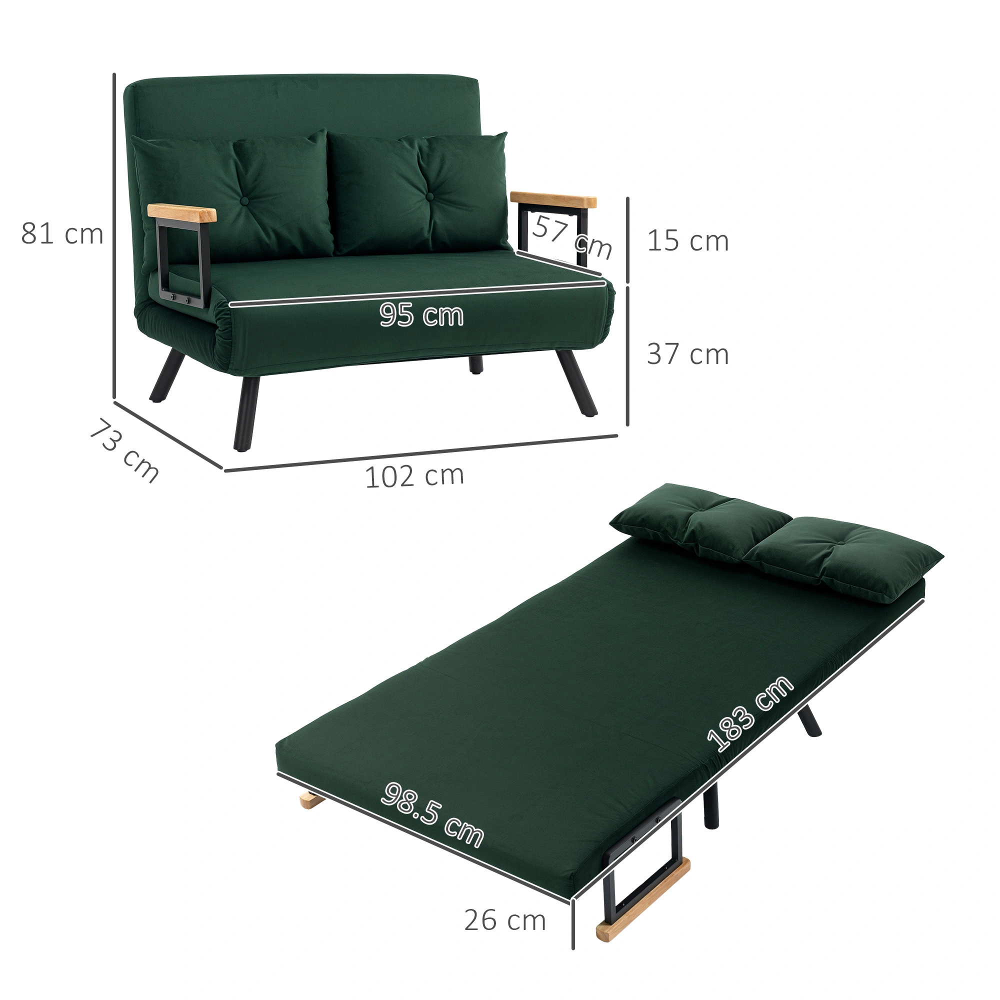 Cozy Sofa Chair with Plush Backrest, Small Space Accent Chair for Bedroom Reading Nook view 3