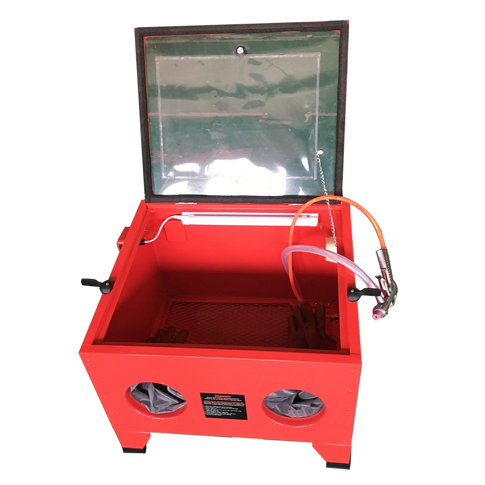 25 Gallon Bench Top Air Sandblasting Cabinet Red | Large Sandblaster Blast Enclosure view 14