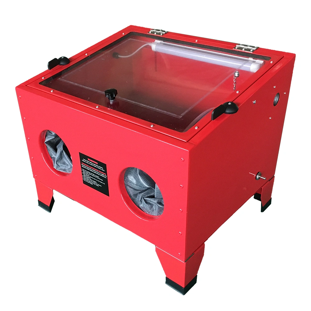 25 Gallon Bench Top Air Sandblasting Cabinet Red | Large Sandblaster Blast Enclosure view 5
