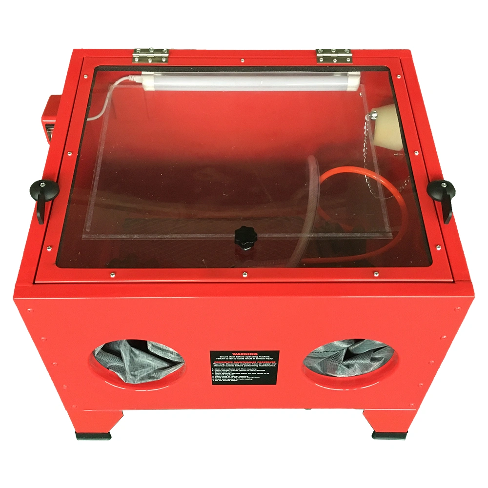 25 Gallon Bench Top Air Sandblasting Cabinet Red | Large Sandblaster Blast Enclosure view 6