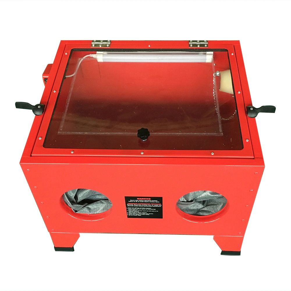 25 Gallon Bench Top Air Sandblasting Cabinet Red | Large Sandblaster Blast Enclosure view 8