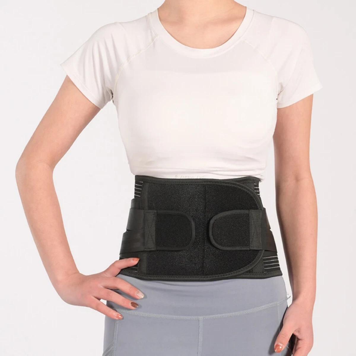 Adjustable Lower Back Brace Lumbar Support Belt for Men Women - Pain Relief Waist Trainer Strap, XL Size view 8