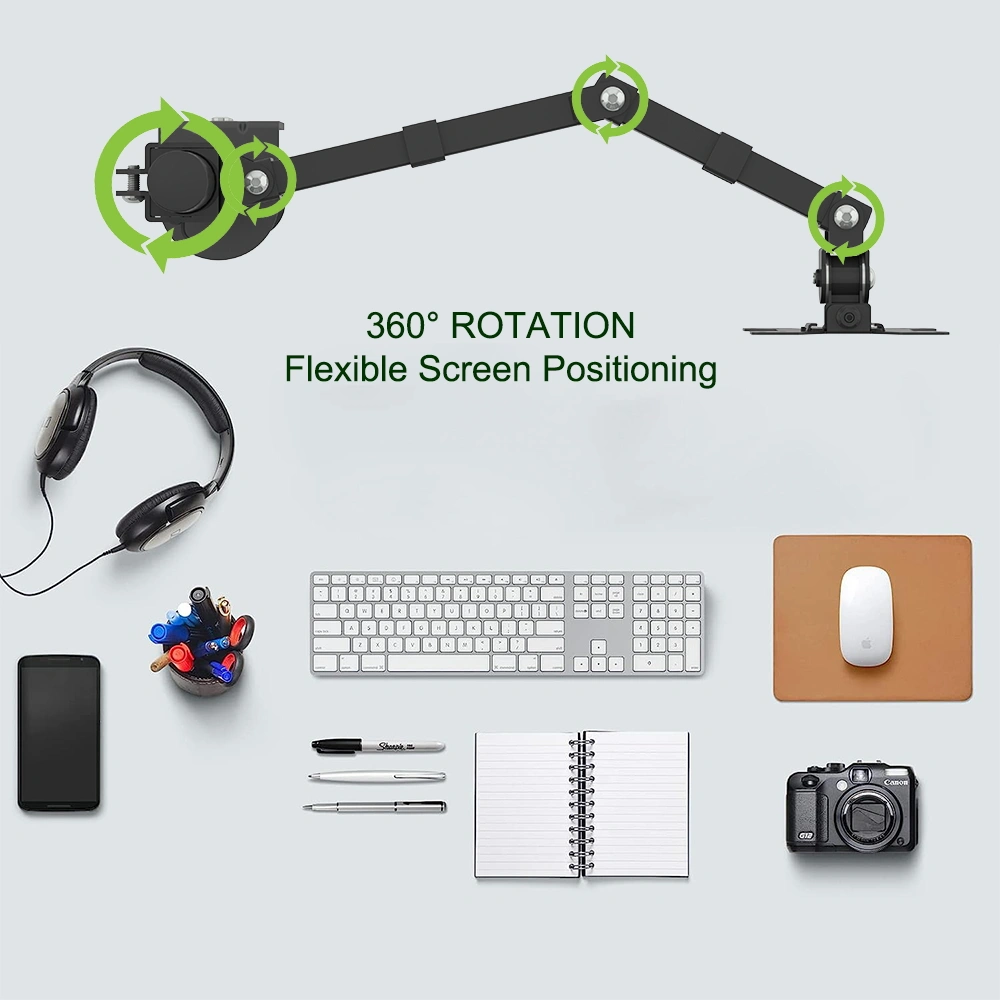 13-27 Inch Movable desktop TV stand TSND-02 Bearing 8Kg/Vese100*100/90° tilt/360° rotation/180° swivel view 11