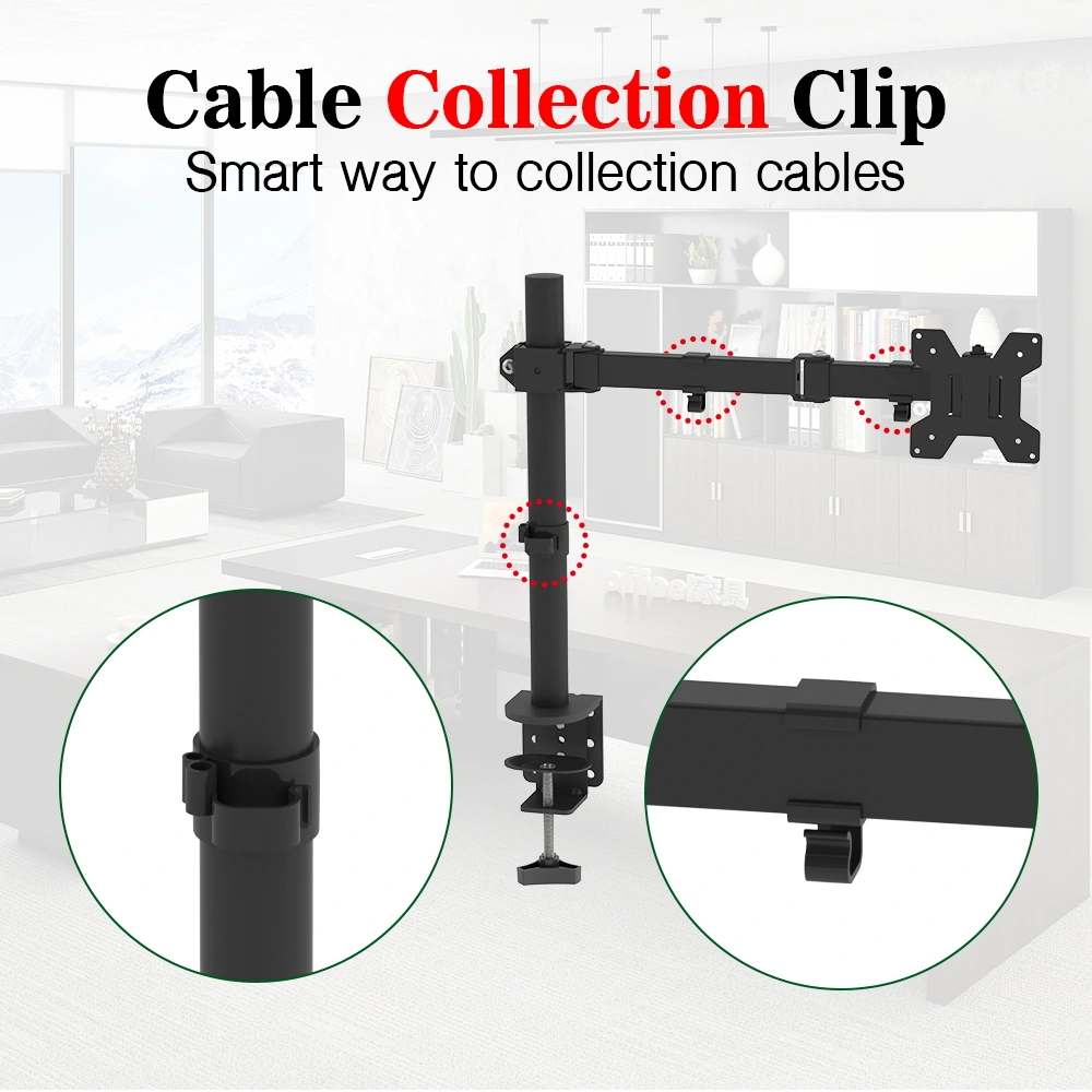 13-27 Inch Movable desktop TV stand TSND-02 Bearing 8Kg/Vese100*100/90° tilt/360° rotation/180° swivel view 5