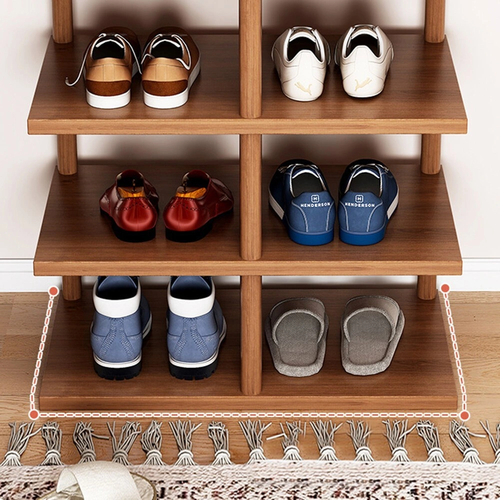 6/8 Tier Vertical Shoe Rack Tall Shoe Tower Storage Shelf Organizer for Home Entryway view 5