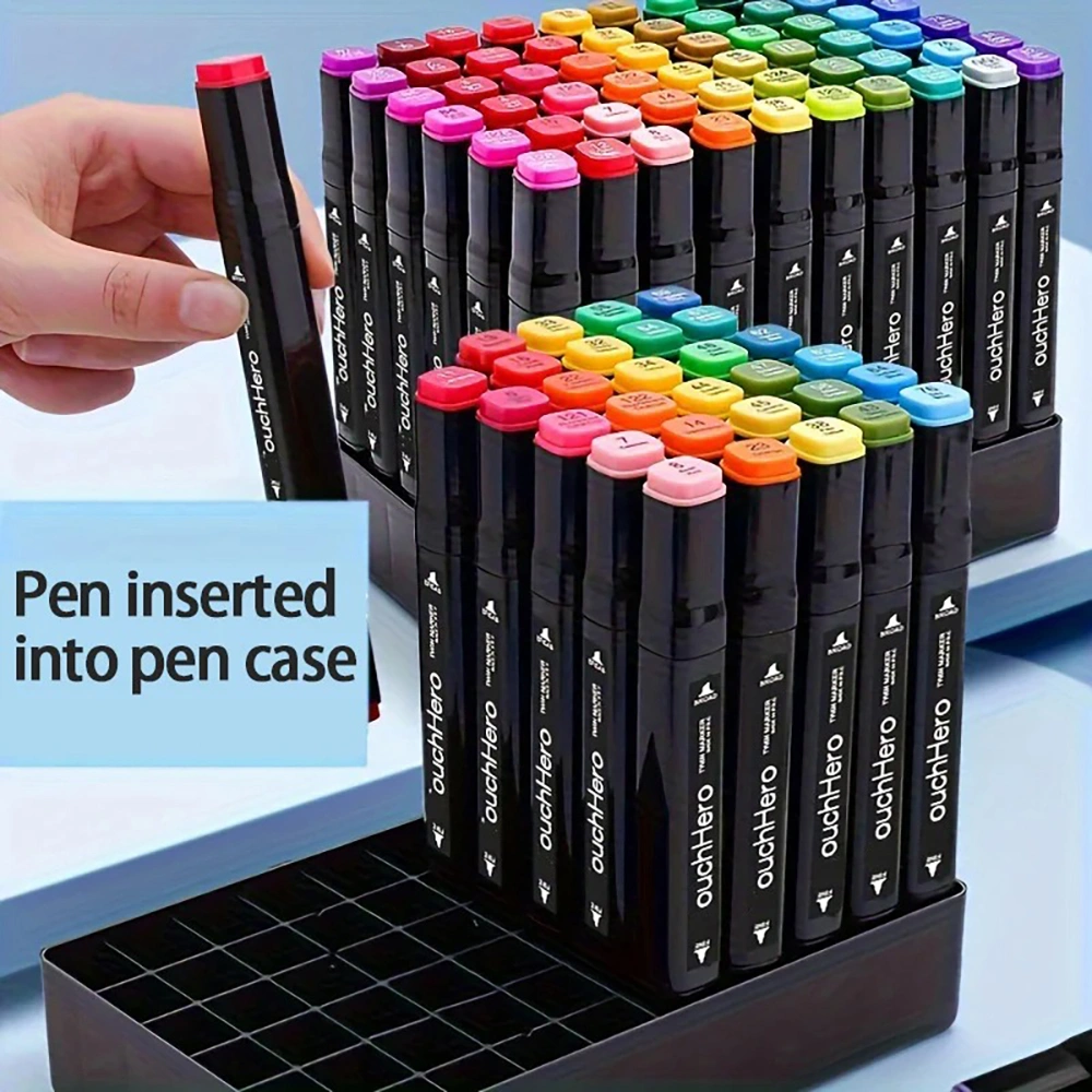 204 Colors Dual Tip Markers Set, Quick-Dry Sketching Pens for Painting & Professional Drawing, Art Supplies view 5