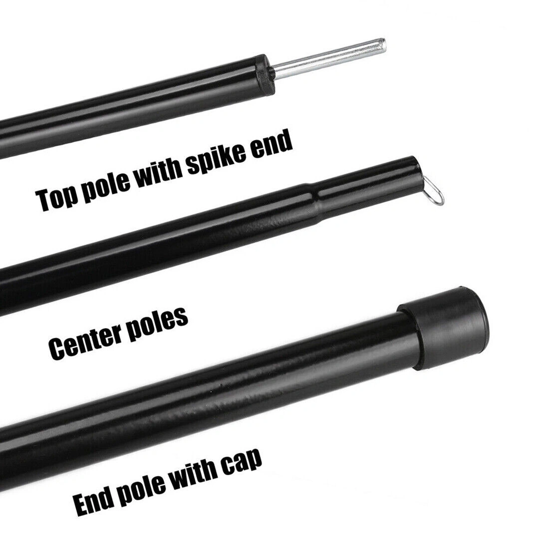2x 200cm Telescopic Tent Poles, Adjustable Steel Tent Rods, Umbrella Poles for Awnings, Canopies & Tarpaulins view 5