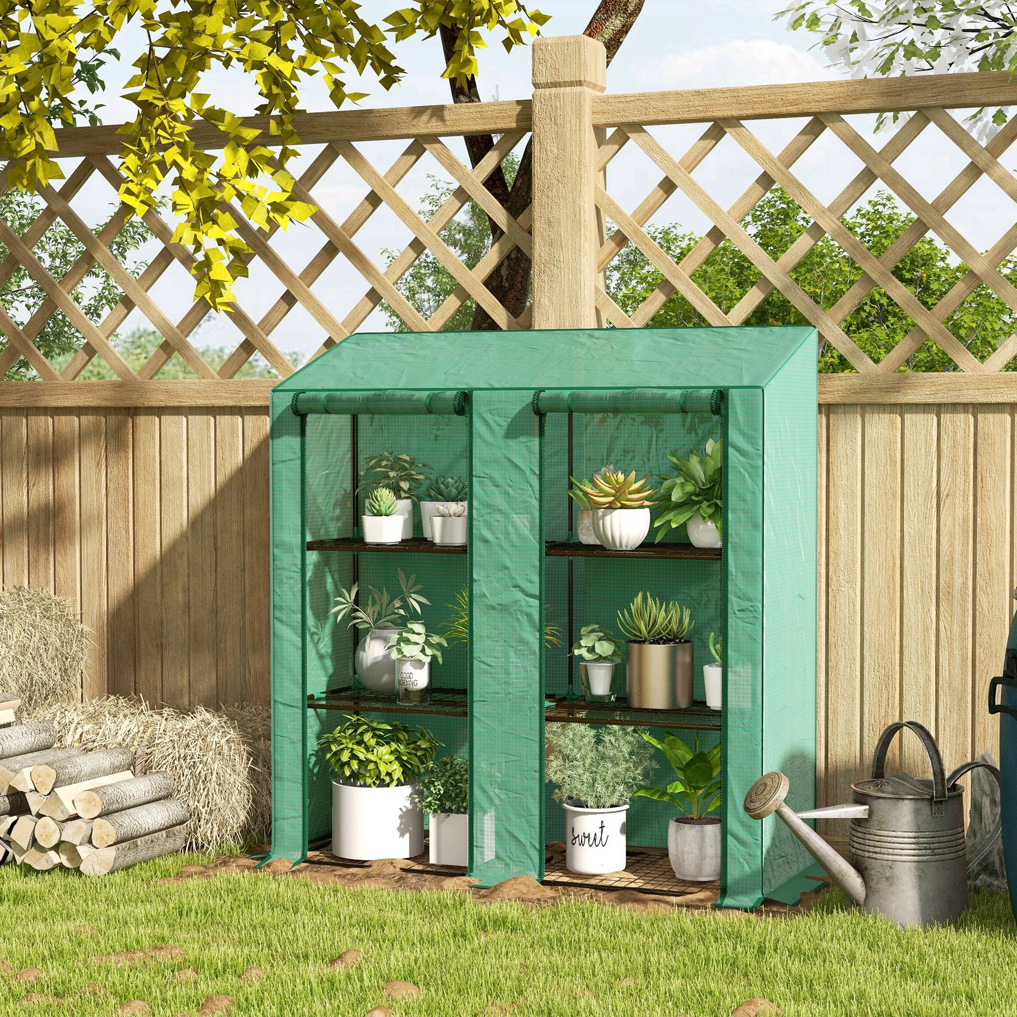 Portable Mini Greenhouse - Foldable Row Cover with Zipper for Vegetable & Flower Seedlings view 2