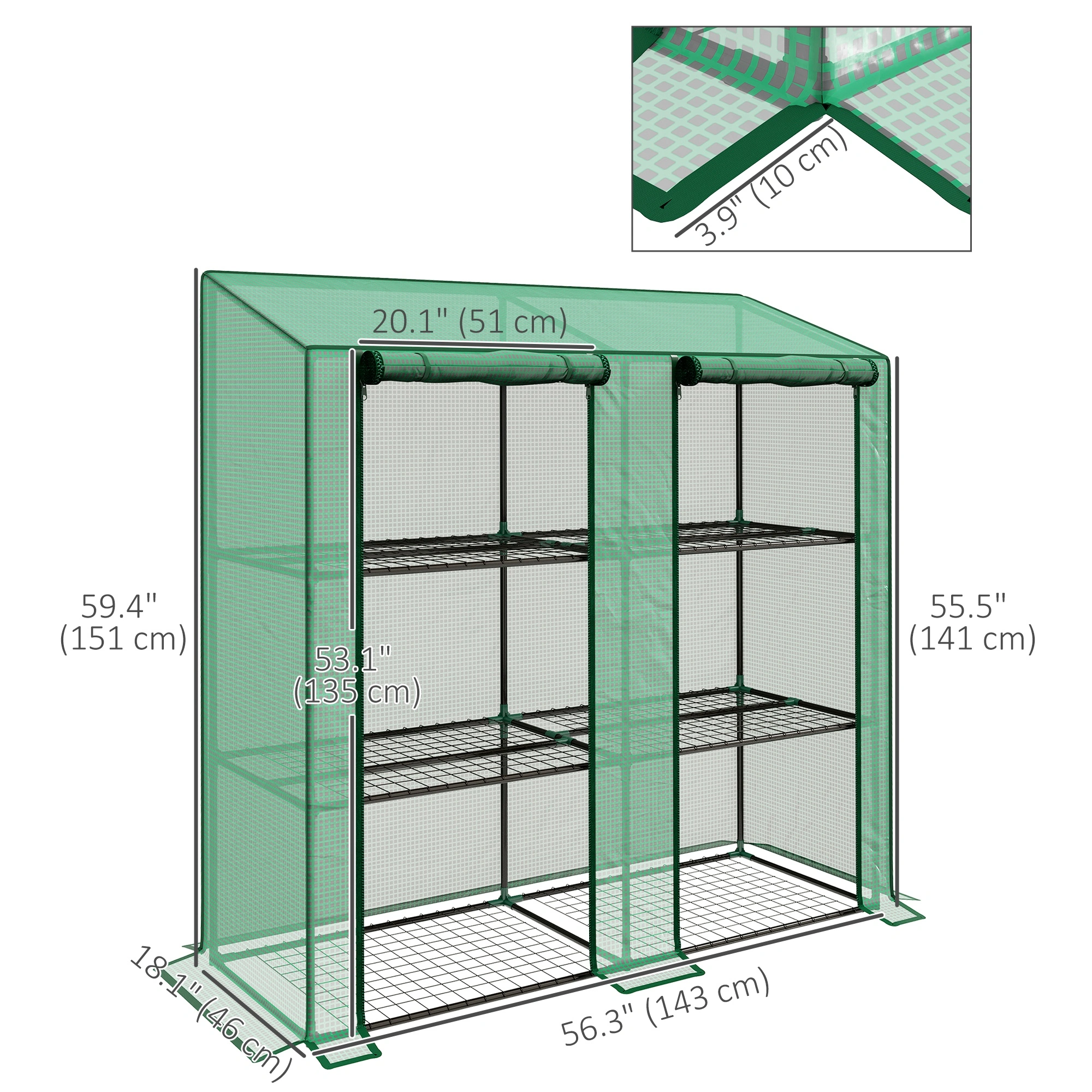 Portable Mini Greenhouse - Foldable Row Cover with Zipper for Vegetable & Flower Seedlings view 3