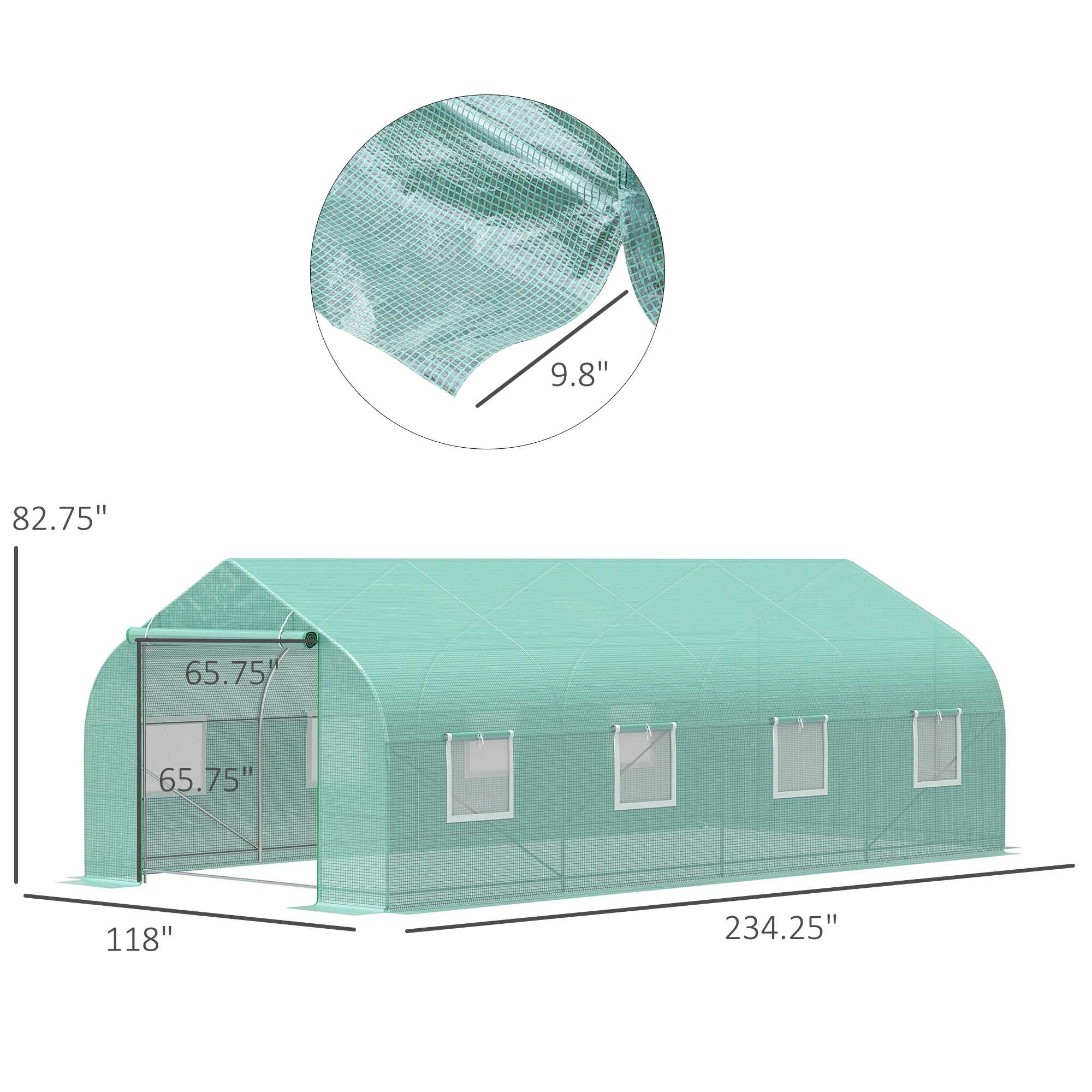 Walk-In Greenhouse Plant Grow House, Portable Mini Hoop Tunnel for Vegetables, Herbs & Flowers - UV-Resistant Protective Garden Shelter view 2