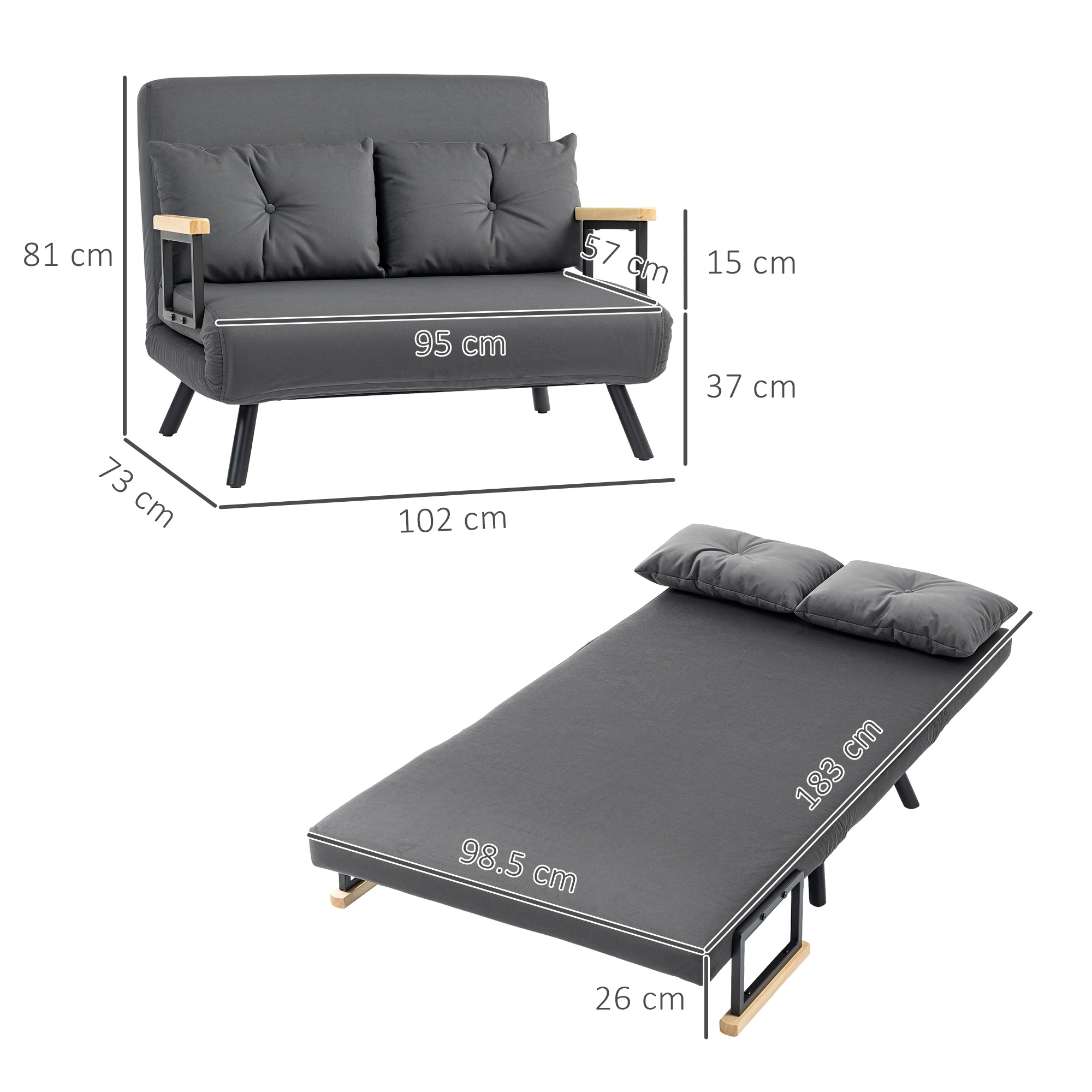 Accent Sofa Chair, Upholstered Armchair Lounge Seat for Living Room Bedroom view 4