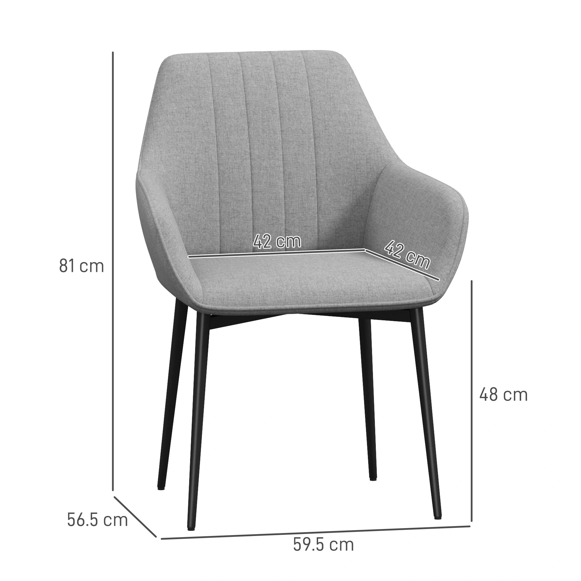 Modern Dining Chair, Upholstered Dining Room Chair, Stackable Side Chair for Kitchen, Bedroom, Restaurant view 2