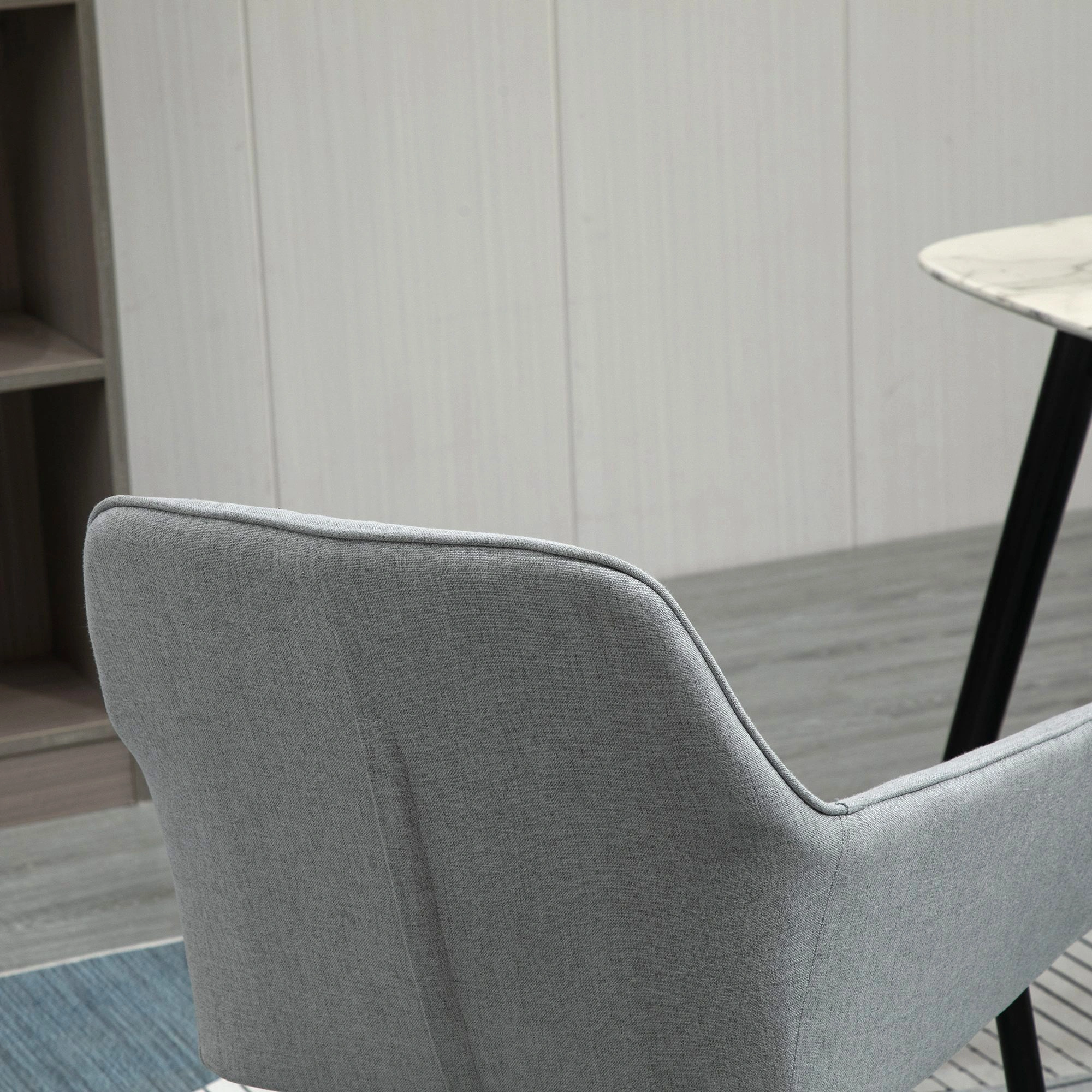 Modern Dining Chair, Upholstered Dining Room Chair, Stackable Side Chair for Kitchen, Bedroom, Restaurant view 4