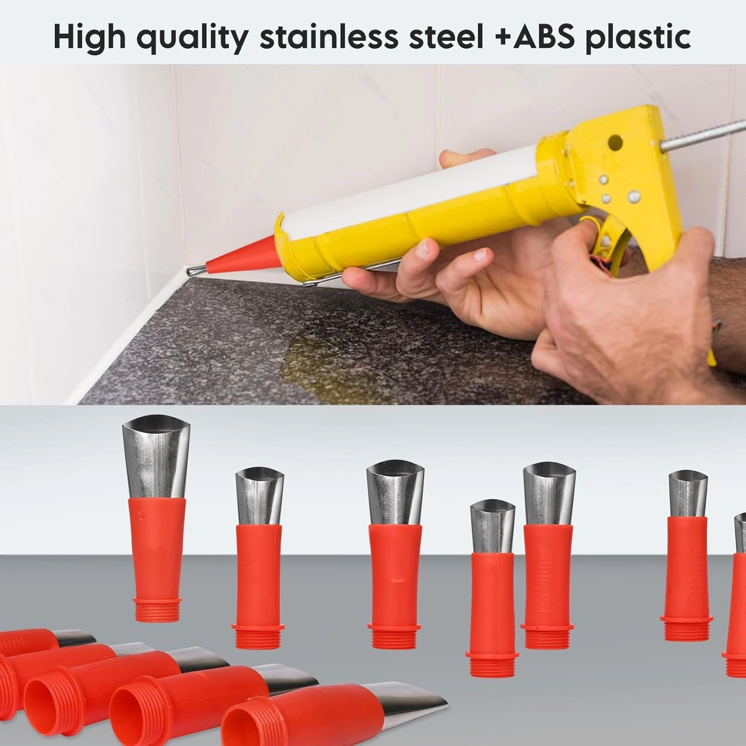 30 Pack Stainless Steel Sealant Nozzles for Silicone Adhesive Gun - Precision Dosing Tips for Caulking & Gluing view 4