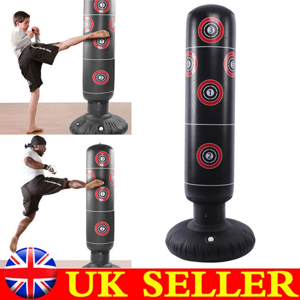 155cm Inflatable Standing Punch Bag, Free Boxing Kick MMA Training Bag for Kids Adults