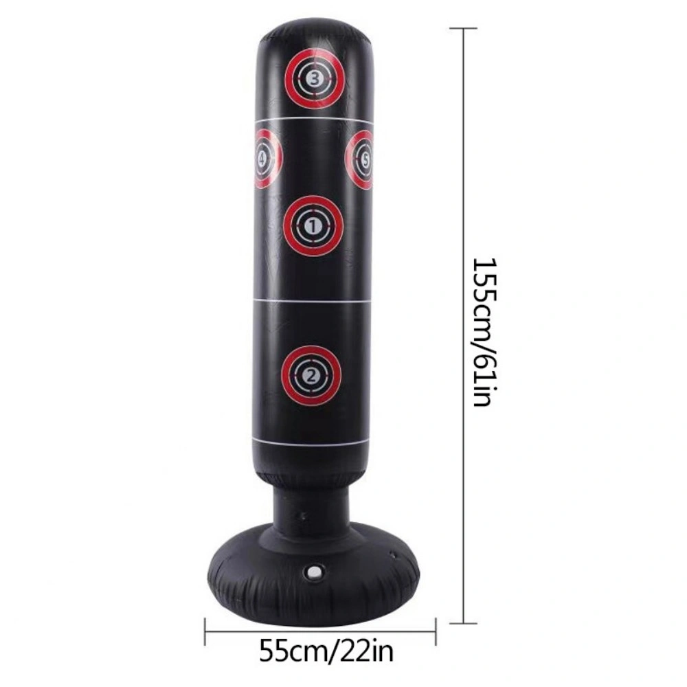 155cm Inflatable Standing Punch Bag, Free Boxing Kick MMA Training Bag for Kids Adults view 4