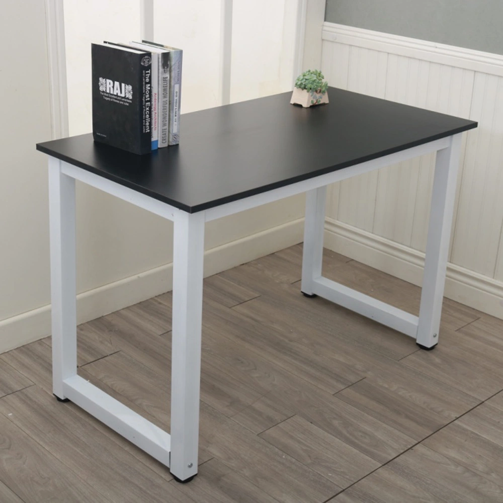110cm Black Wood Computer Desk - High Strength Office Study Table view 2