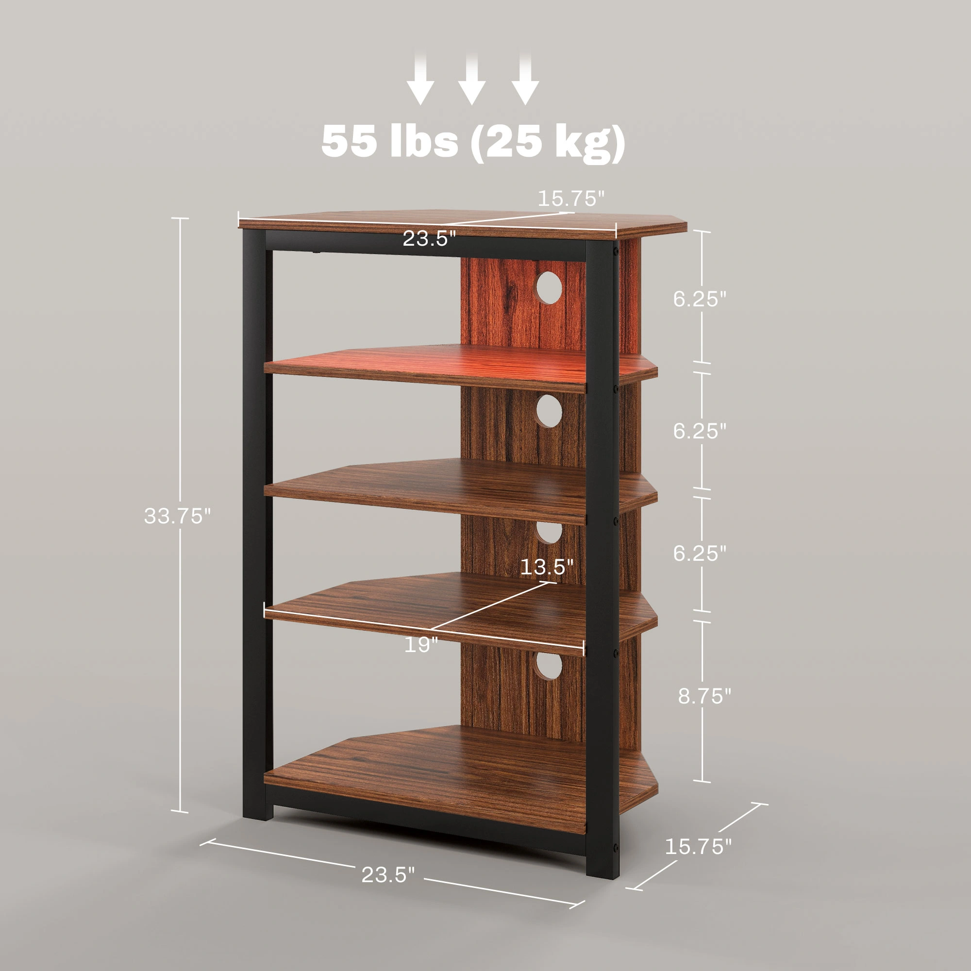 TV Stand TV Cabinet Console with Storage Shelves, Modern Entertainment Center for Living Room view 2