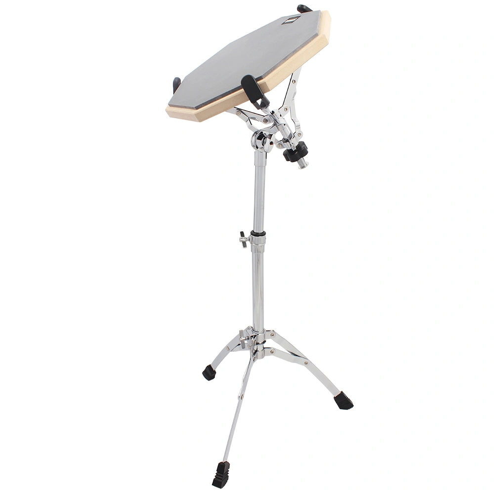 Chrome Plated Snare Drum Stand Tripod - Silver Heavy Duty Musical Instrument Holder view 3