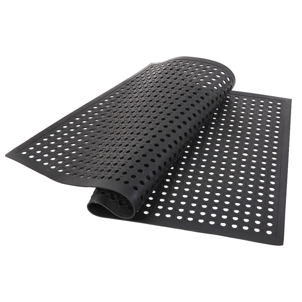 Bar Kitchen Industrial Multi-functional Anti-fatigue Drainage Rubber Non-slip Hexagonal Mat 150*90cm view 13
