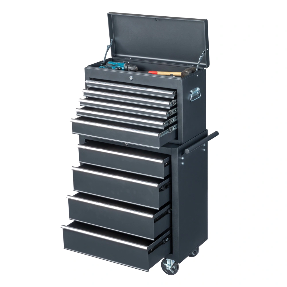 steel tool box black view 10