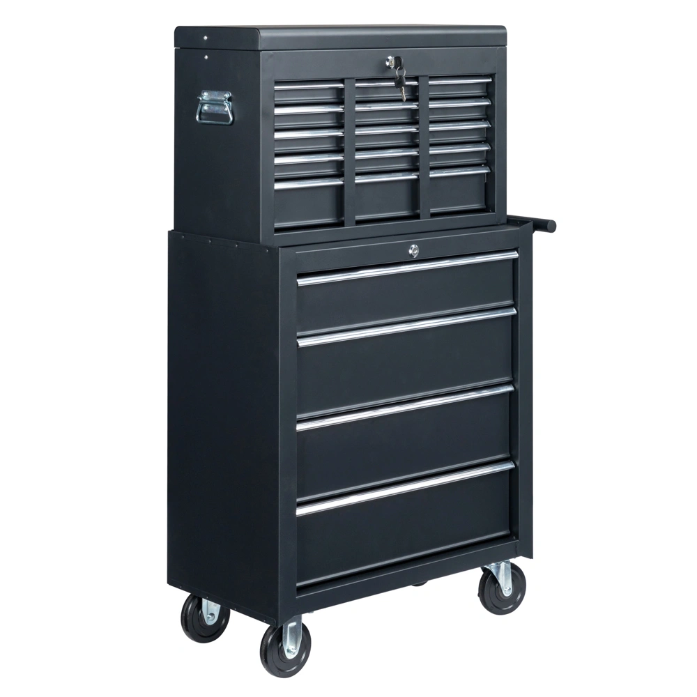 steel tool box black view 3