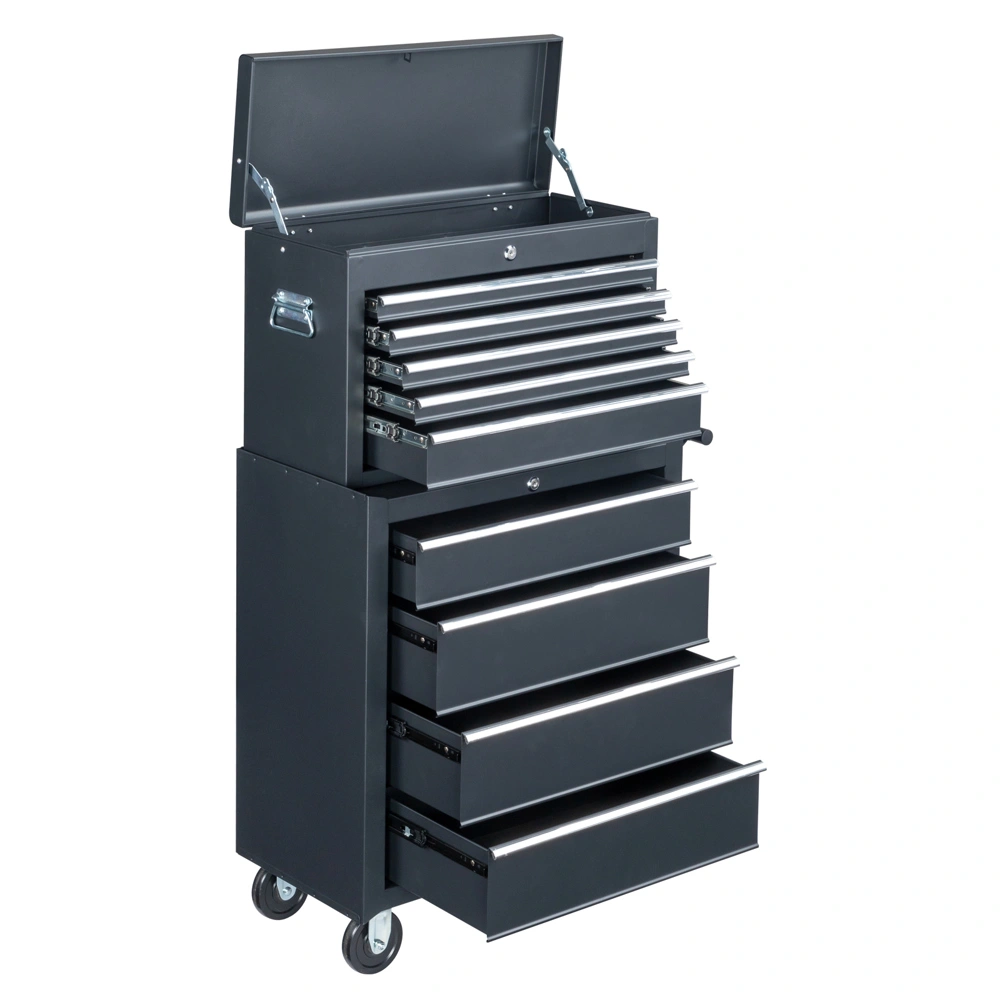 steel tool box black view 6