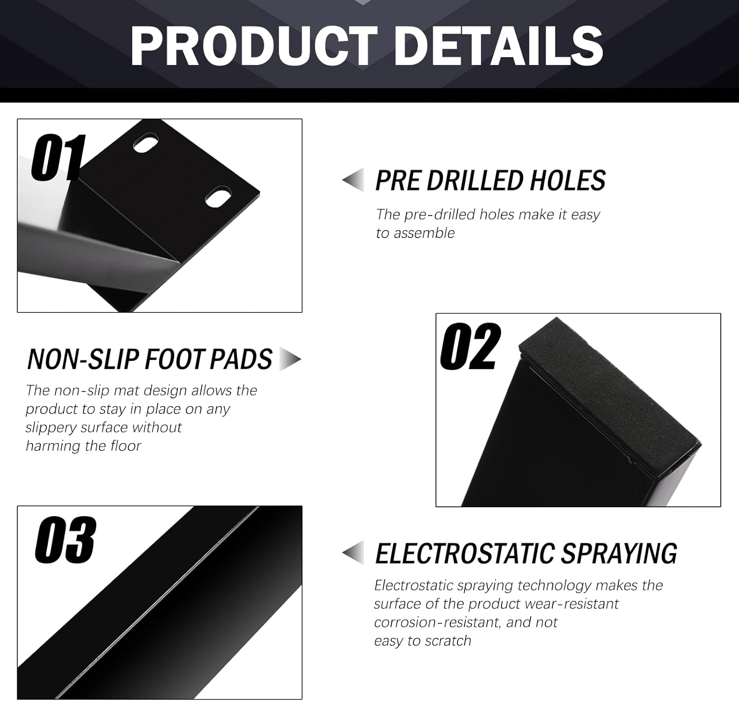 Metal Table Legs 71cm X Shape Table Frame DIY, Metal Furniture Legs for Dining Conference Coffee Table, Two-Piece view 3