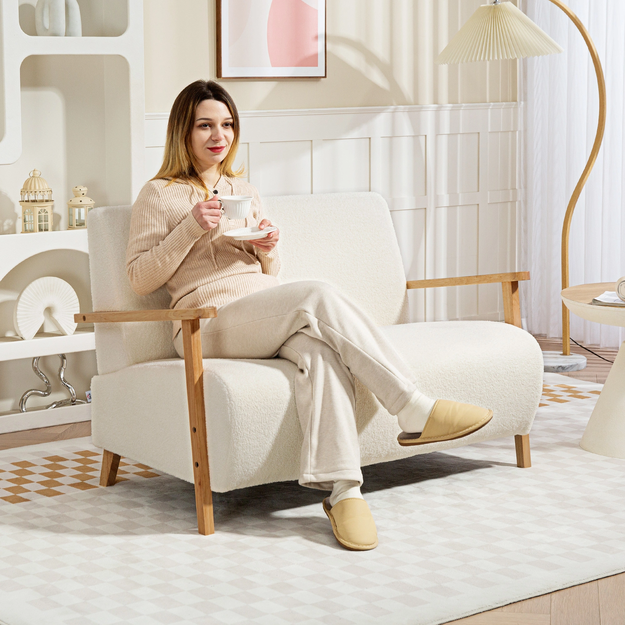 Modern Accent Sofa Chair - Compact Living Room Armchair, Space-Saving Seating Solution