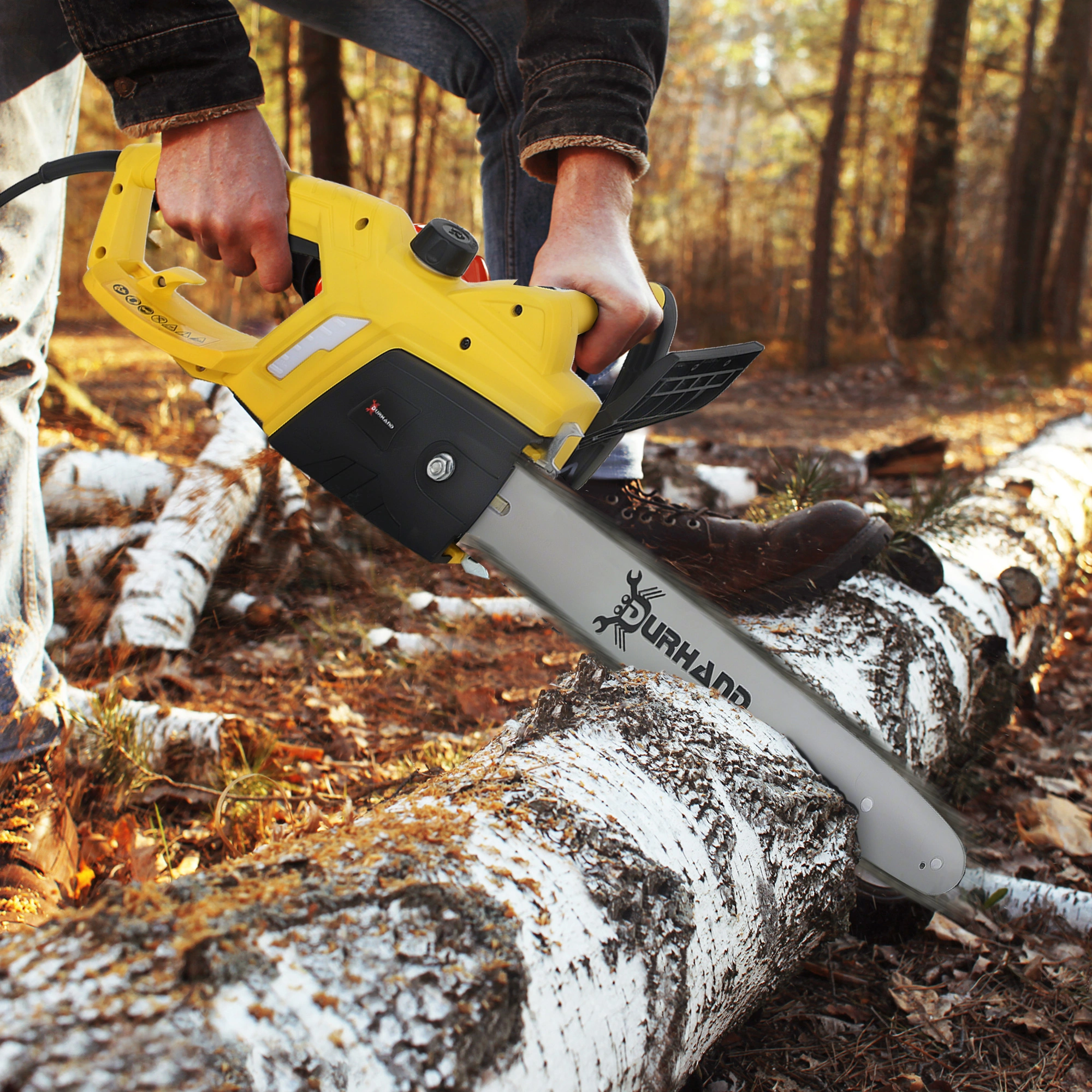 Electric Chainsaw 16 Inch, Lightweight Bar Chainsaw for Yard, Garden and Wood Cutting