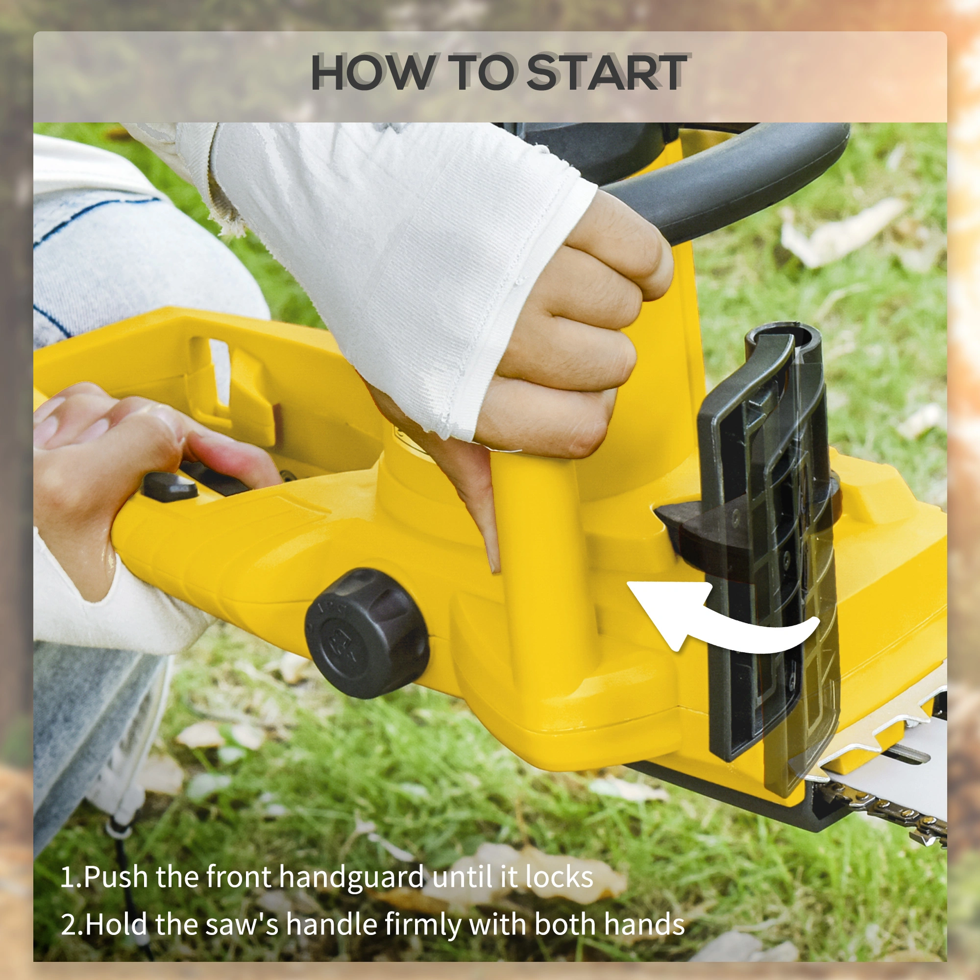 Electric Chainsaw 16 Inch, Lightweight Bar Chainsaw for Yard, Garden and Wood Cutting view 5