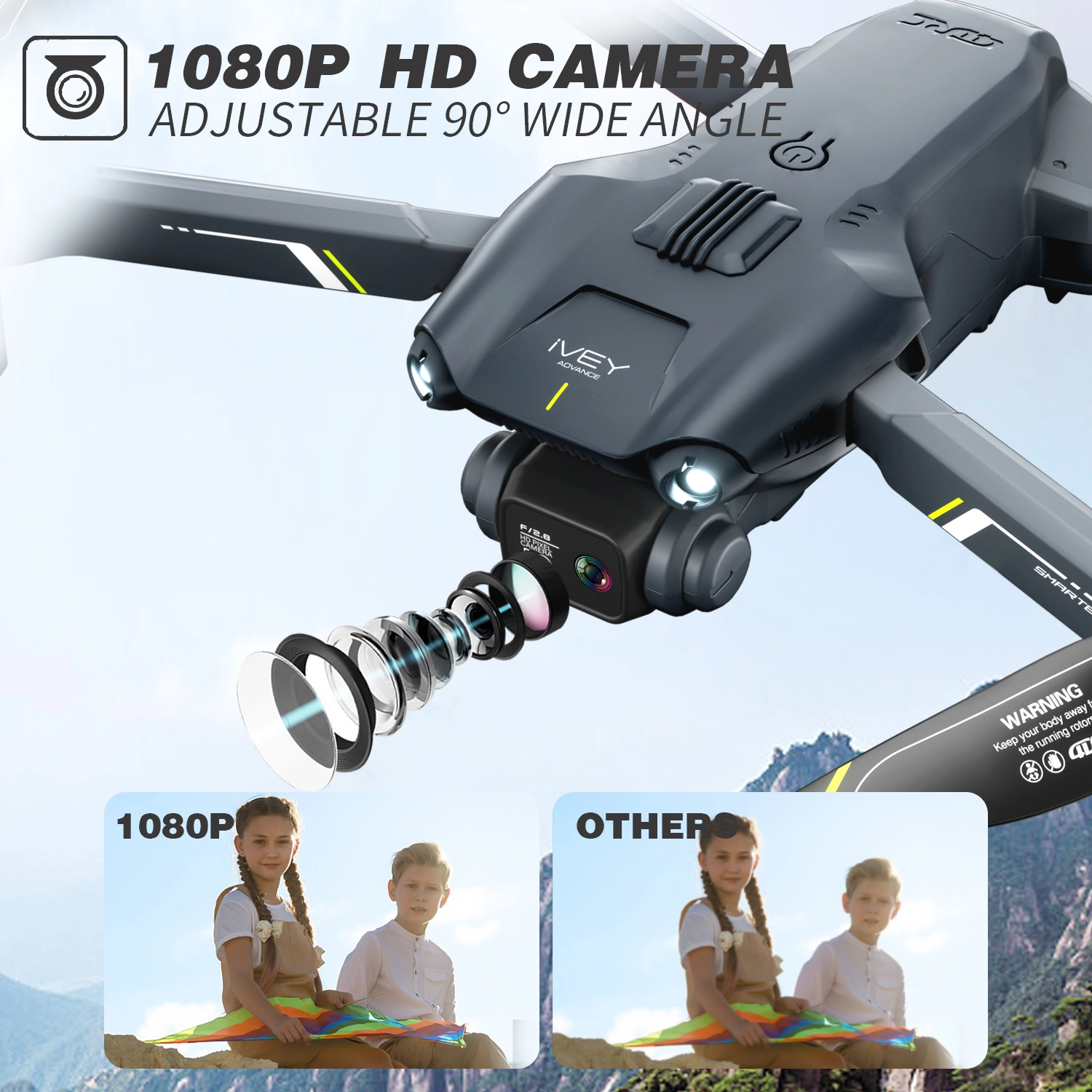 2026 3 Battery V13 RC Drone 6K HD Dual Camera WiFi FPV Foldable Quadcopter Camera Drone,Logistic is randomly sent by UPS/USPS/GOFO/UNI/FEDEX view 3