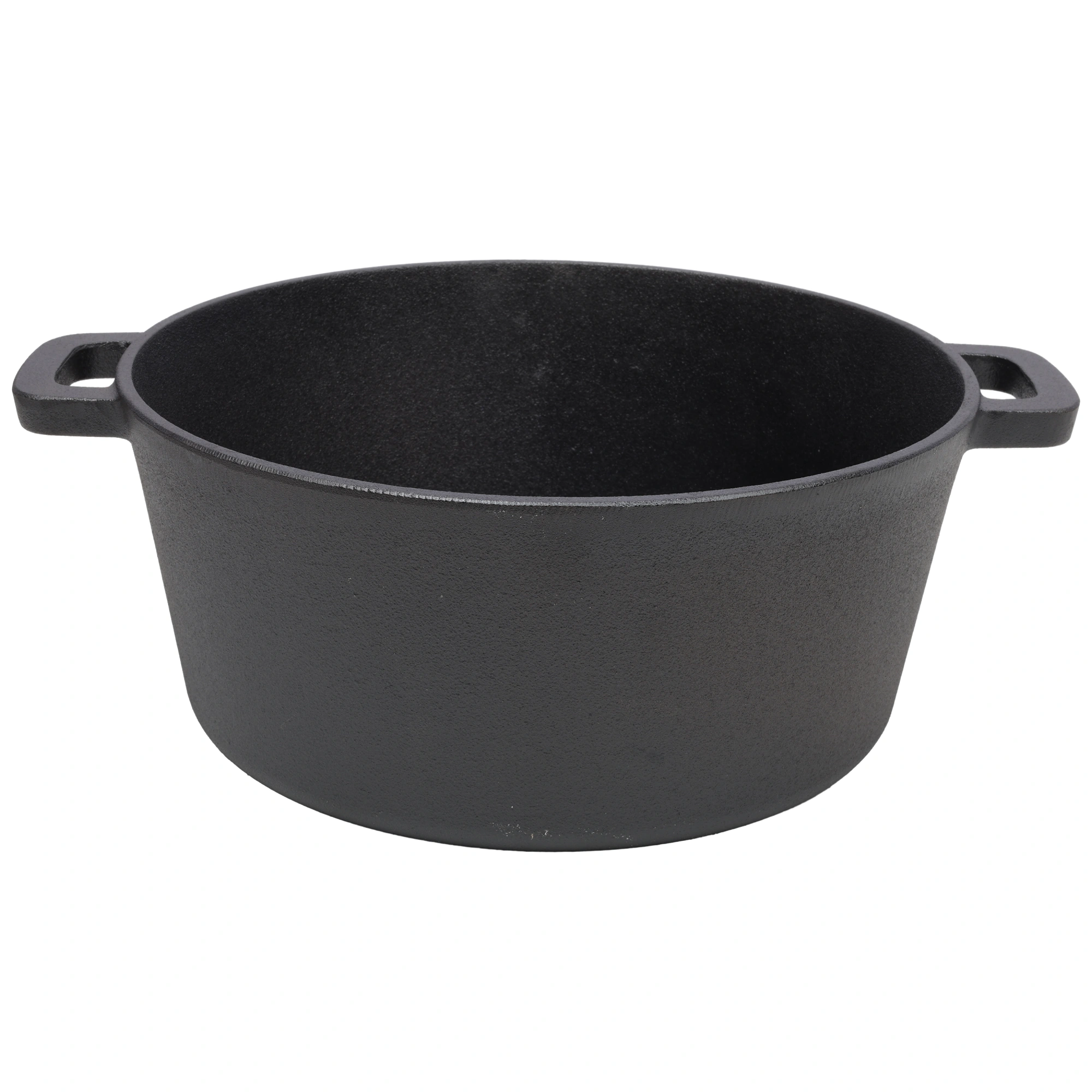 Pre-Seasoned Cast Iron Dutch Oven 5Qt - 2-in-1 Dual Handle Camping Pot with 2pcs Silicone Handles Covers, Outdoor Frying Pan for Campfire, BBQ, Fireplace, Grill Cooking & Baking view 2