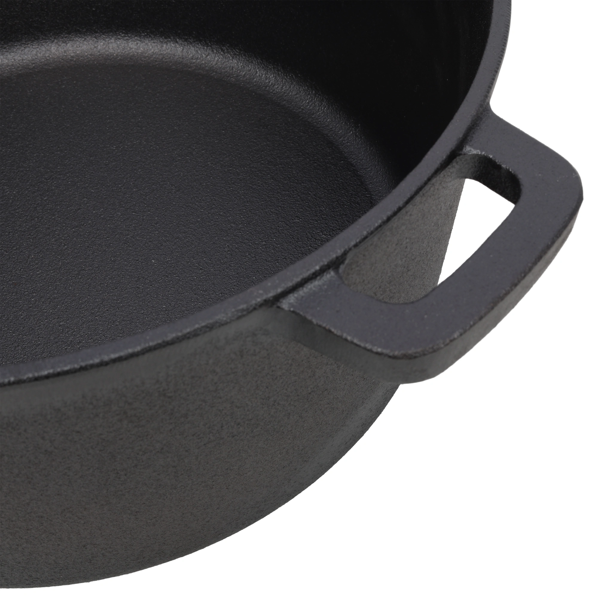 Pre-Seasoned Cast Iron Dutch Oven 5Qt - 2-in-1 Dual Handle Camping Pot with 2pcs Silicone Handles Covers, Outdoor Frying Pan for Campfire, BBQ, Fireplace, Grill Cooking & Baking view 8