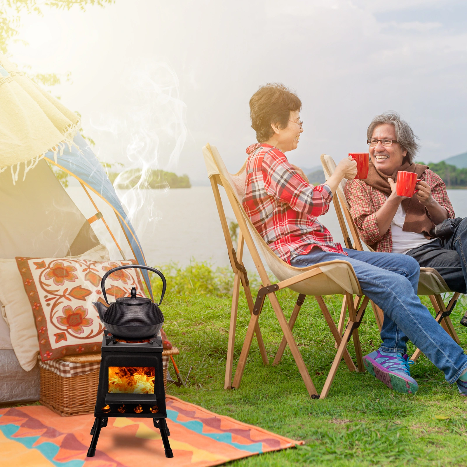 27*27*34cm wood camping stove view 3