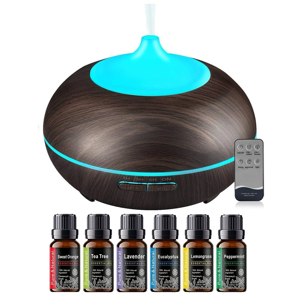 550ML Essential Oil Diffuser BPA Free Ultrasonic Aromatherapy Diffuser, with 7-Color Lights Waterless Auto Shut Off for Home,Room,pet Room - Black