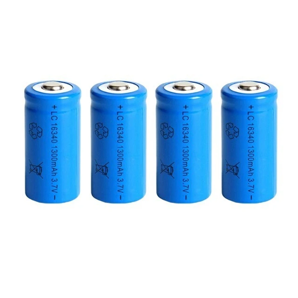 4x 16340 3.7V Li-ion Rechargeable Battery Pack + 1x USB Charger, 3.7 Volt Lithium Ion Cells view 5